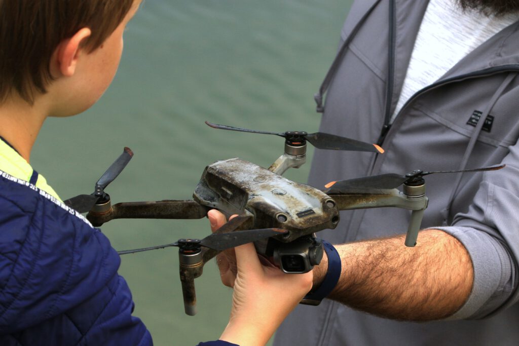 Bergung Drohne Baggersee
